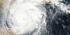 satellite image of a typhoon