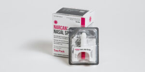 Box of Narcan nasal spray
