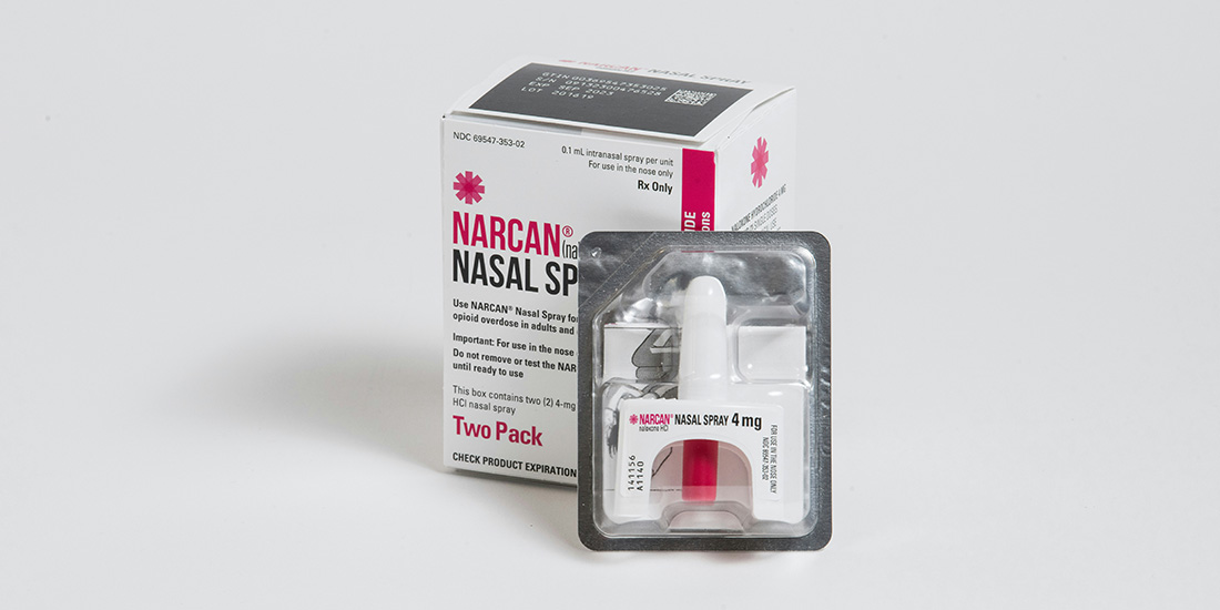 Box of Narcan nasal spray