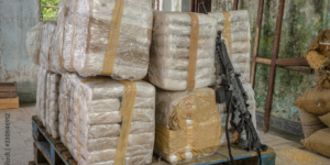 A warehouse with illegal drug production
