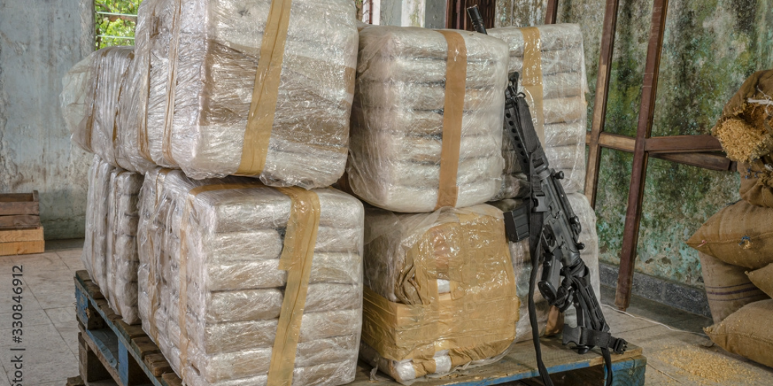 A warehouse with illegal drug production