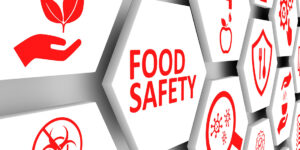 FOOD SAFETY concept cell background 3d illustration