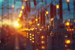 Cost Analysis: Protecting the Grid and Electronics from an EMP Electrical Power Station at Sunset
