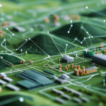 High-tech food supply chain map showcasing connections and infrastructure