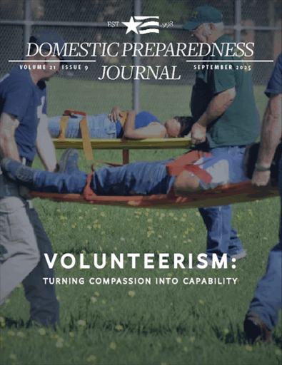 volunteers carrying stretchers with volunteer patients